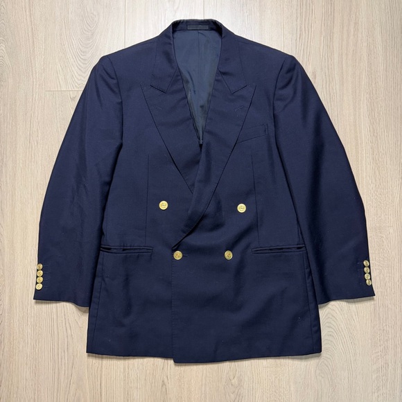 Burberry Other - Vintage Burberrys Double Breasted Wool Mohair Blazer Sport Coat Mens 40R Medium